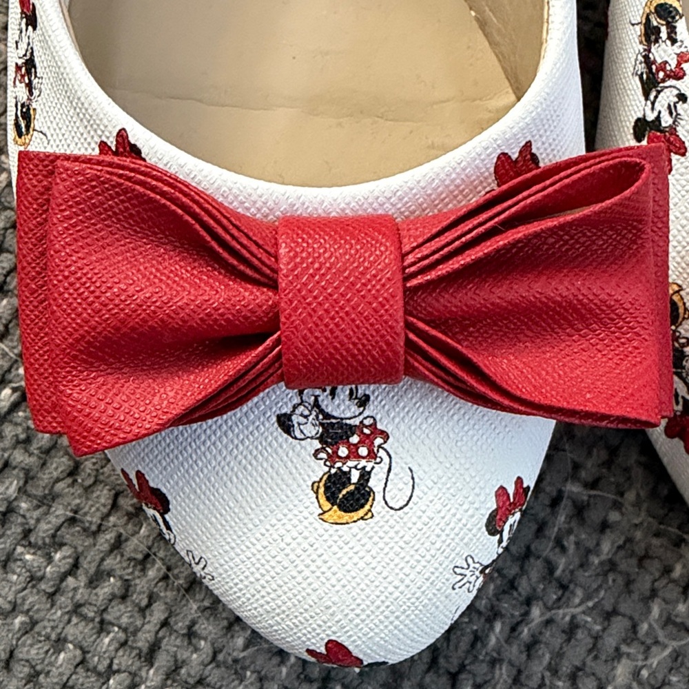 Janie and Jack Disney Minnie Mouse White and Red Dress Shoes Size 13 Kids Flats - Picture 2 of 8